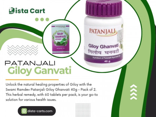 Patanjali Giloy Ganvati offers a natural way to boost immunity and improve overall well-being. Its ability to combat infections, reduce stress, and enhance digestion makes it a valuable addition to any wellness routine, especially during the winter months. By using this herbal supplement wisely and consistently, individuals can enjoy enhanced immunity and better health year-round. 

Official Website: https://dista-carts.com/

Address: 43 Epsom Road, Leicester, LE4 5DB, United Kingdom
Phone: +447482012299

Our Profile: https://gifyu.com/distacarts

More Photos: 

https://is.gd/kHUpEH
https://is.gd/Kxw6Bc
https://is.gd/TbiGTv
https://is.gd/QjNzqU