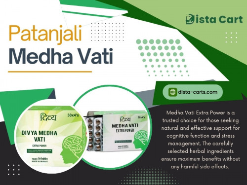 Patanjali Medha Vati Tablets is a popular Ayurvedic supplement known for its cognitive benefits, formulated to enhance memory, concentration, and reduce mental fatigue. Whether you're a student, a working professional, or a senior citizen, Medha Vati may offer lifestyle-specific advantages. But is this supplement the right fit for you? Let's explore how different individuals can benefit from it. 

Official Website: https://dista-carts.com/

Address: 43 Epsom Road, Leicester, LE4 5DB, United Kingdom
Phone: +447482012299

Our Profile: https://gifyu.com/distacarts

More Photos: 

https://is.gd/kHUpEH
https://is.gd/Kxw6Bc
https://is.gd/cKr8i6e
https://is.gd/QjNzqU