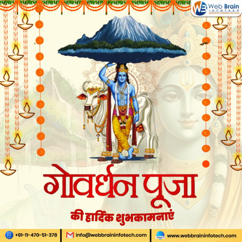 Let's celebrate the spirit of devotion and gratitude on this auspicious day of Govardhan Puja.