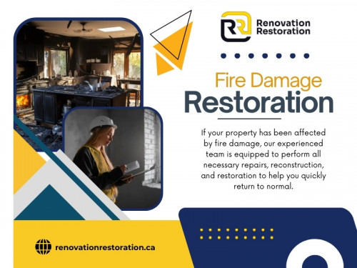 Not all restoration jobs are the same, and a contractor's experience with your issue is crucial. Fire damage restoration requires different skills and tools than water damage or mold remediation. 

Official Website: https://renovationrestoration.ca

Contact : Renovation Restoration Inc
Telephone: 416-904-3131
Address: 3080 Yonge St, Toronto, ON M4N 3N1

Find Us On Google Map: https://maps.app.goo.gl/FdepGhGHiVyqRbRQA

Our Profile: https://gifyu.com/lobbyrenovation
More Images: https://tinyurl.com/2b5jkko9
https://tinyurl.com/242lqxxn
https://tinyurl.com/26prbvmz
https://tinyurl.com/2bpeqljo