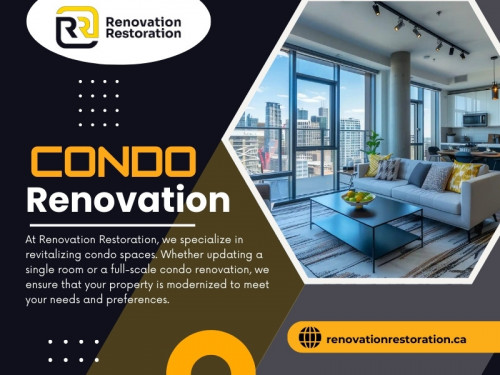 Condo renovation can be a daunting task, requiring careful planning, coordination, and expertise to transform your vision into reality. 

Official Website: https://renovationrestoration.ca

Contact : Renovation Restoration Inc
Telephone: 416-904-3131
Address: 3080 Yonge St, Toronto, ON M4N 3N1

Find Us On Google Map: https://maps.app.goo.gl/FdepGhGHiVyqRbRQA

Our Profile: https://gifyu.com/lobbyrenovation
More Images: https://tinyurl.com/242lqxxn
https://tinyurl.com/26prbvmz
https://tinyurl.com/26c3lo9y
https://tinyurl.com/2bpeqljo