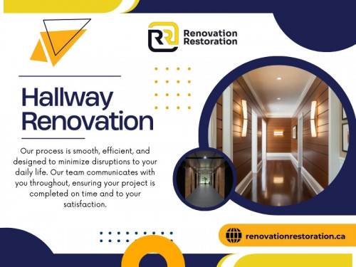 Consider upgrading to a steel or fibreglass door, which offers a modern look, better insulation, and increased security. For hallway renovation, adding a pop of colour can make your home stand out, creating a welcoming first impression.

Official Website: https://renovationrestoration.ca

Contact : Renovation Restoration Inc
Telephone: 416-904-3131
Address: 3080 Yonge St, Toronto, ON M4N 3N1

Find Us On Google Map: https://maps.app.goo.gl/FdepGhGHiVyqRbRQA

Our Profile: https://gifyu.com/lobbyrenovation
More Images: https://tinyurl.com/22fgk8wf
https://tinyurl.com/2a59kuzg
https://tinyurl.com/2bka36wq
https://tinyurl.com/24b7ppr9