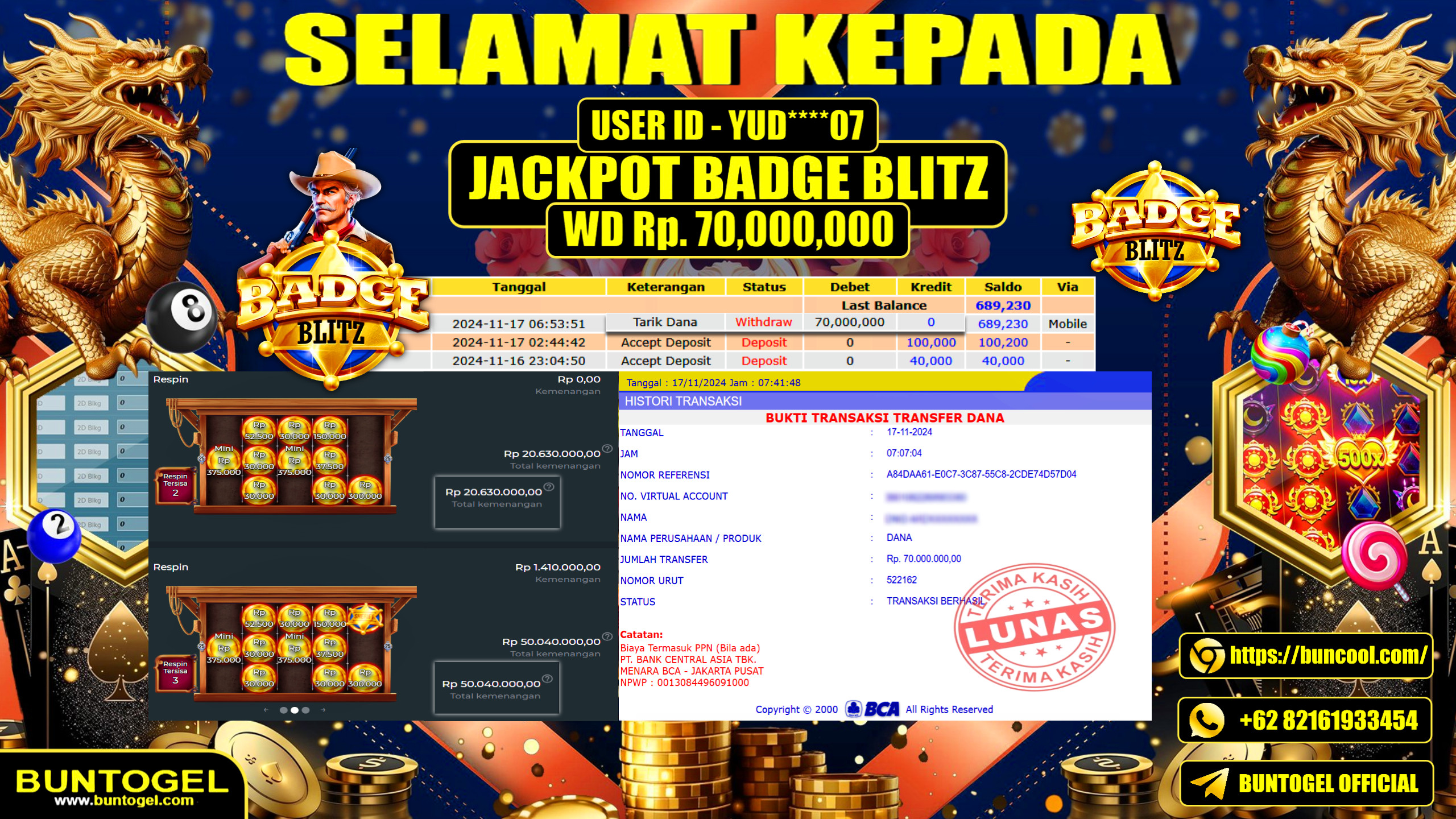 BUKTI BAYAR BUNTOGEL