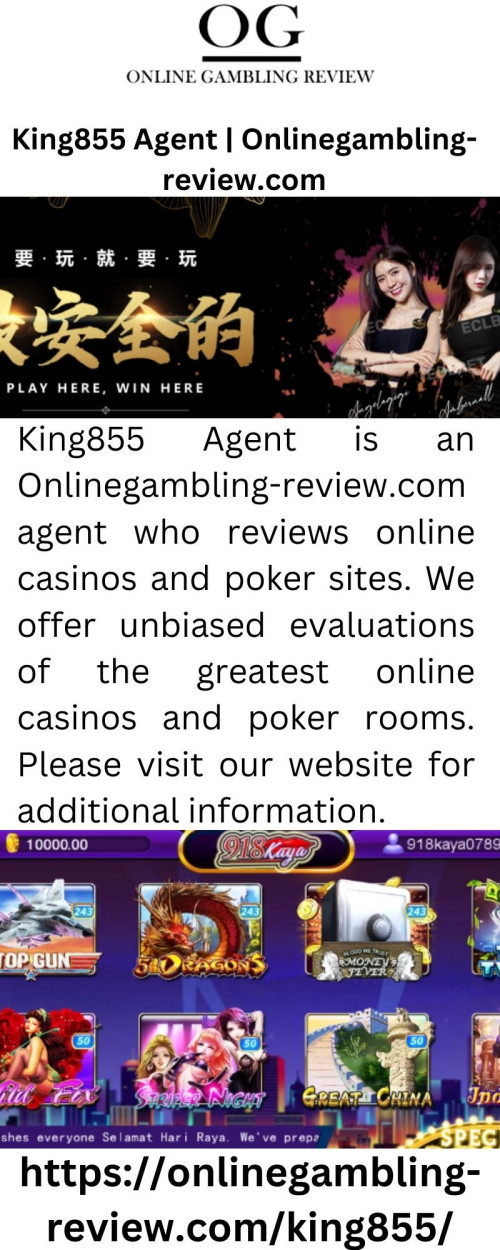 King855 Agent is an Onlinegambling-review.com agent who reviews online casinos and poker sites. We offer unbiased evaluations of the greatest online casinos and poker rooms. Please visit our website for additional information.

https://onlinegambling-review.com/king855/