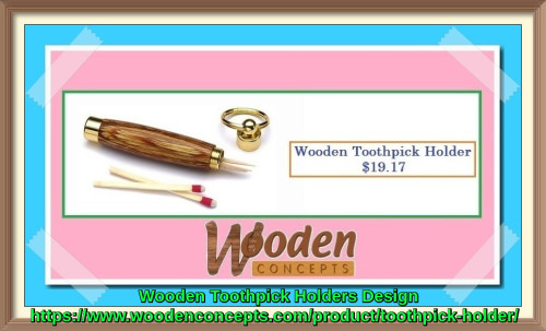 Wooden Concepts provide stylish toothpick holders which can store toothpicks, emergency money or matches, made of materials.
https://www.woodenconcepts.com/product/toothpick-holder/